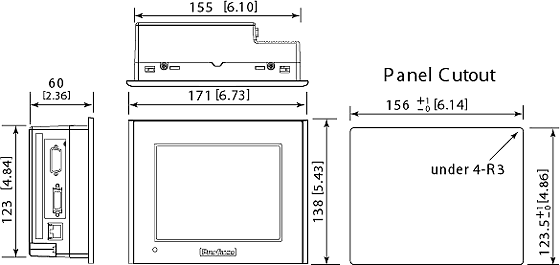 GP2300-LG41-24V 外形寸法図