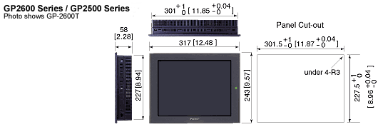 GP2501-SC11 外形寸法図