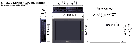 GP2500-TC*1* 外形寸法図