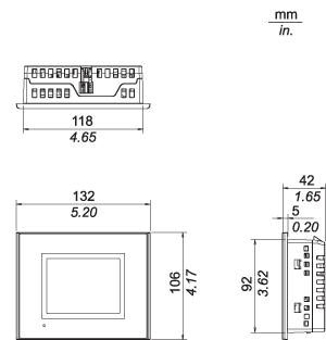 GP4000 Series External Dimensions