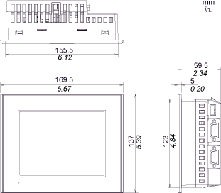 GP4000 Series External Dimensions