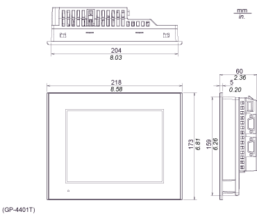 GP4000 Series External Dimensions