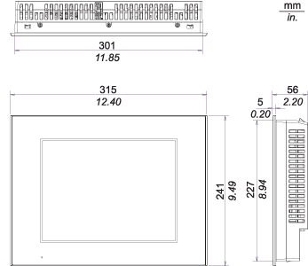 GP4000 Series External Dimensions