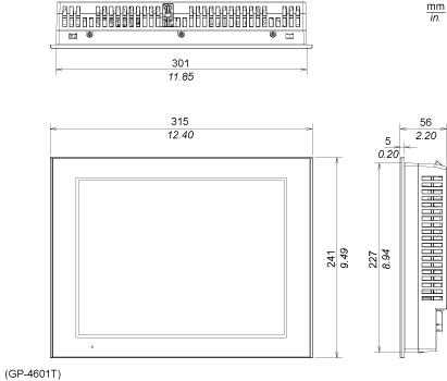 GP4000 Series External Dimensions