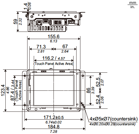 GP4000 Series External Dimensions