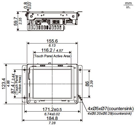 GP4000 Series External Dimensions