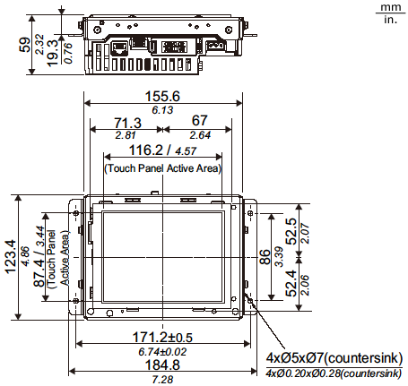 GP4000 Series External Dimensions