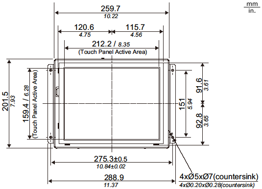 GP4000 Series External Dimensions