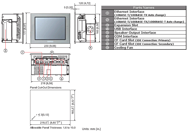 PS-3450AExternal Dimensions