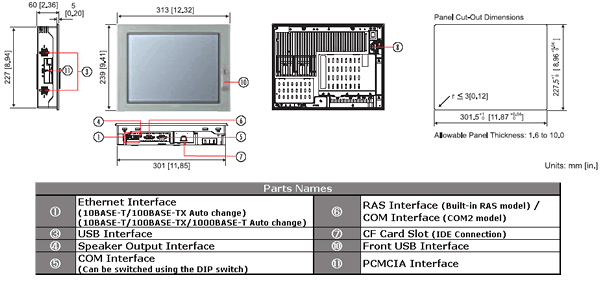PS-3651AExternal Dimensions