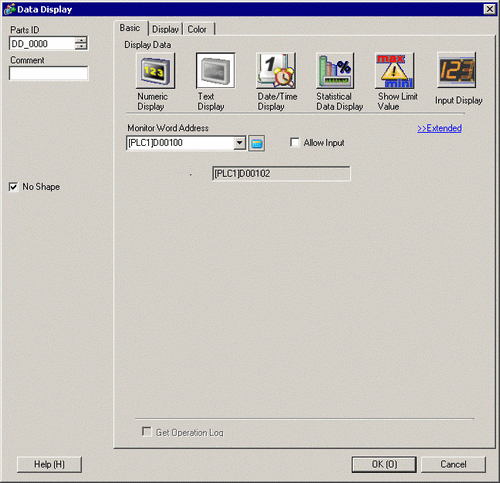 Data Display Form 14.3.1 Procedure - Displaying/Inputting Text Data