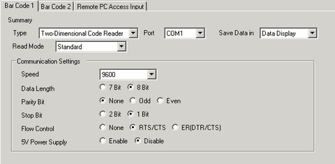 16.6.1.2 Two-dimensional Code Reader