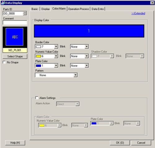 14.11.1.7 Numeric Display - Color/Alarm/Basic