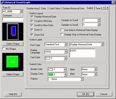 Graph Switch Button 19.13.1.10 Historical Trend Graph - Switch