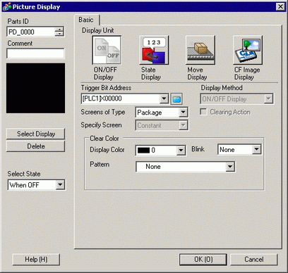 Reposition Display 9.4.1 Procedure - Moving a Picture