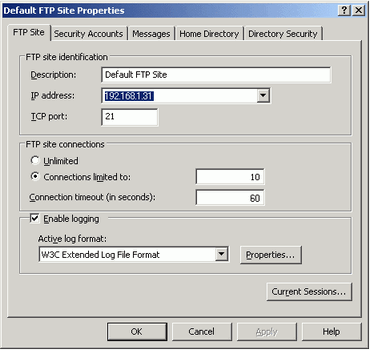 Local Ftp 35.3.4.2 Installation and Setup of an FTP Server