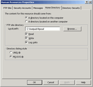 Local Ftp 35.3.4.2 Installation and Setup of an FTP Server