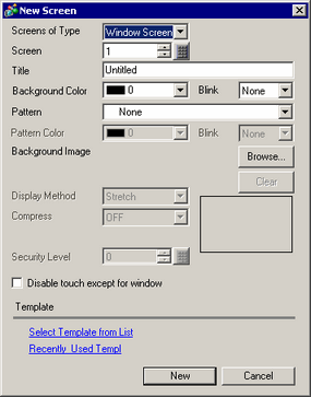 Win Screen Example 12.2.1 Procedure - Creating Windows
