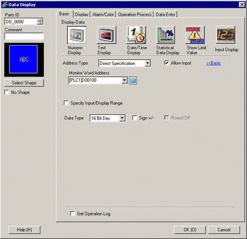 14.11.1.1 Numeric Display - Basic Settings/Basic