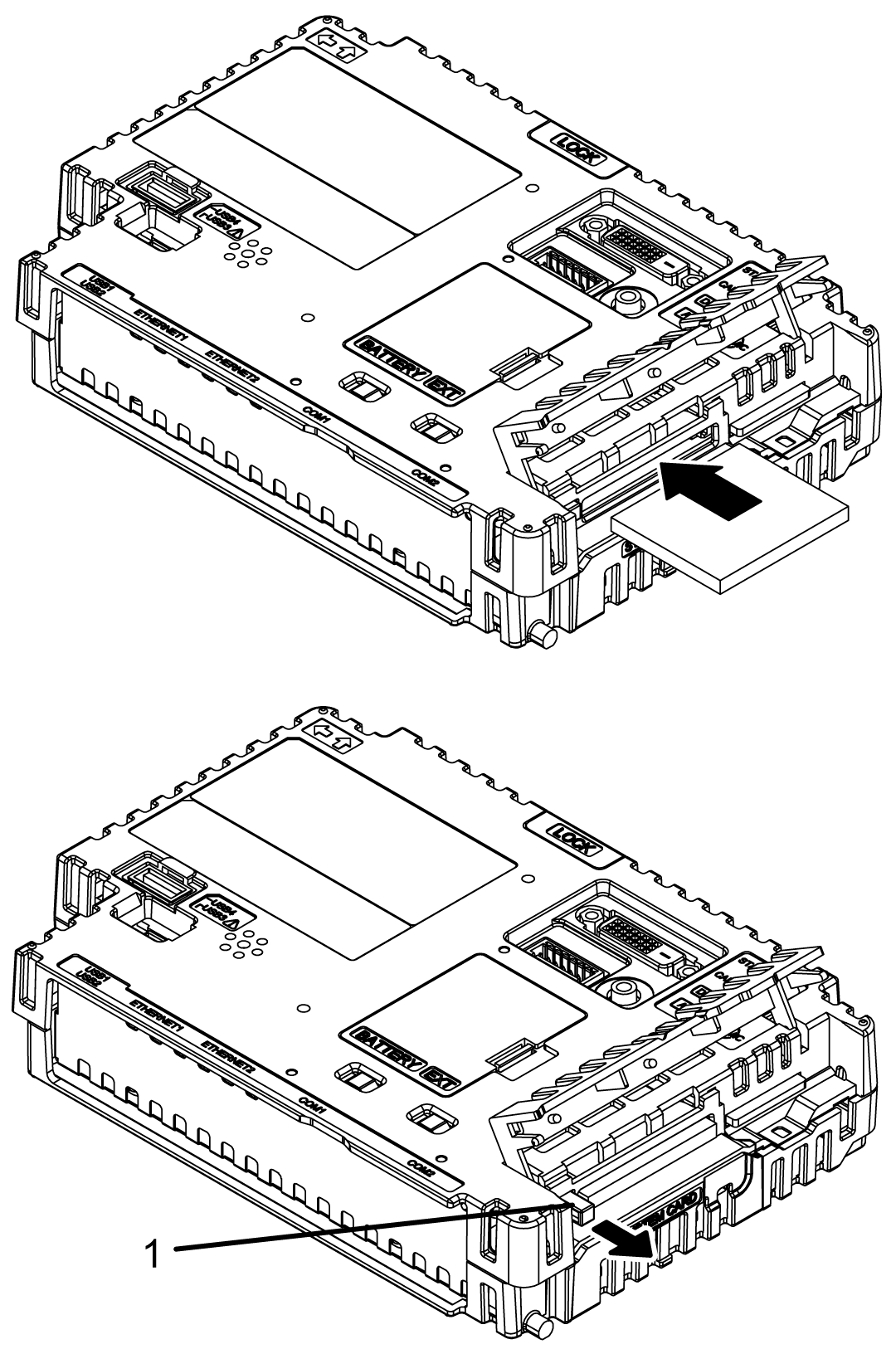 Inserting the CFast Card - SP5000 Series